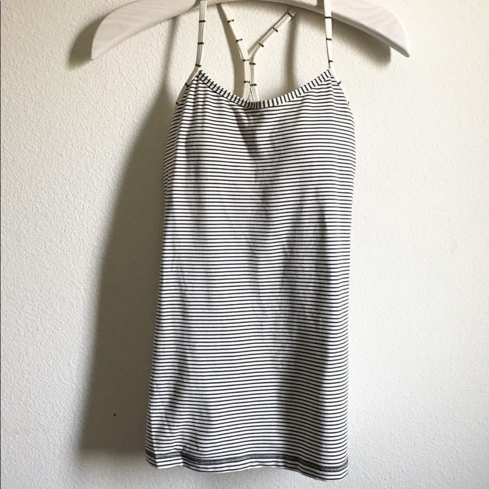 Lululemon Power Y Tank Hyper Stripe Angel Wing